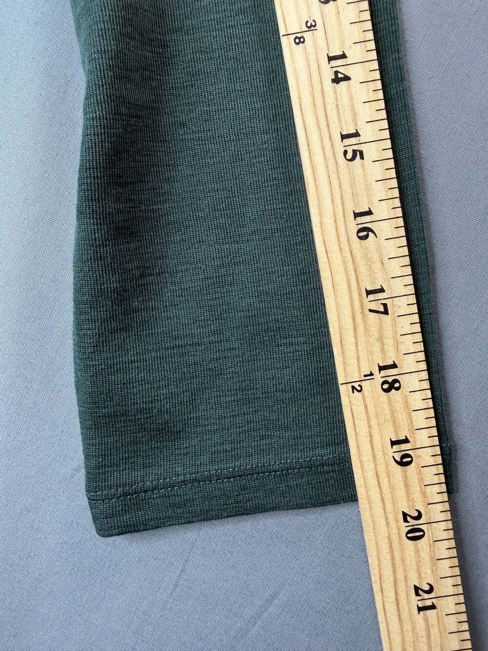 Vince Fine Ribbed Knit Mock Neck Long Sleeve Top Olive Green Size L NWT - Picture 6 of 8